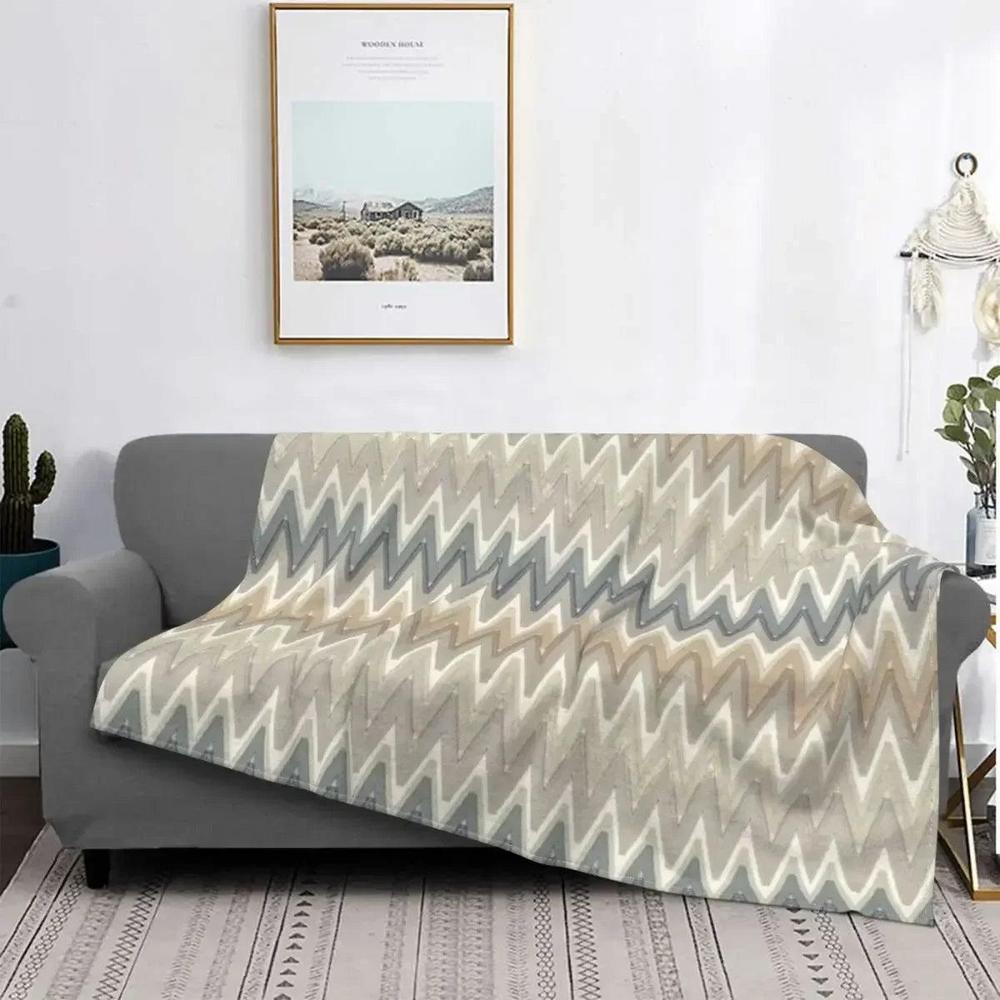 CozyBoho - Modern Geometric Flannel Throw Blanket for Autumn Comfort