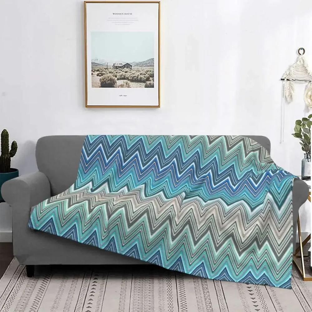 CozyBoho - Modern Geometric Flannel Throw Blanket for Autumn Comfort