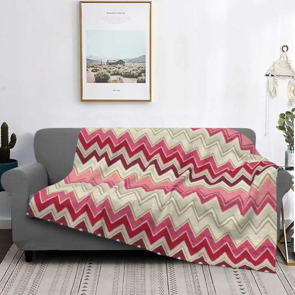 CozyBoho - Modern Geometric Flannel Throw Blanket for Autumn Comfort