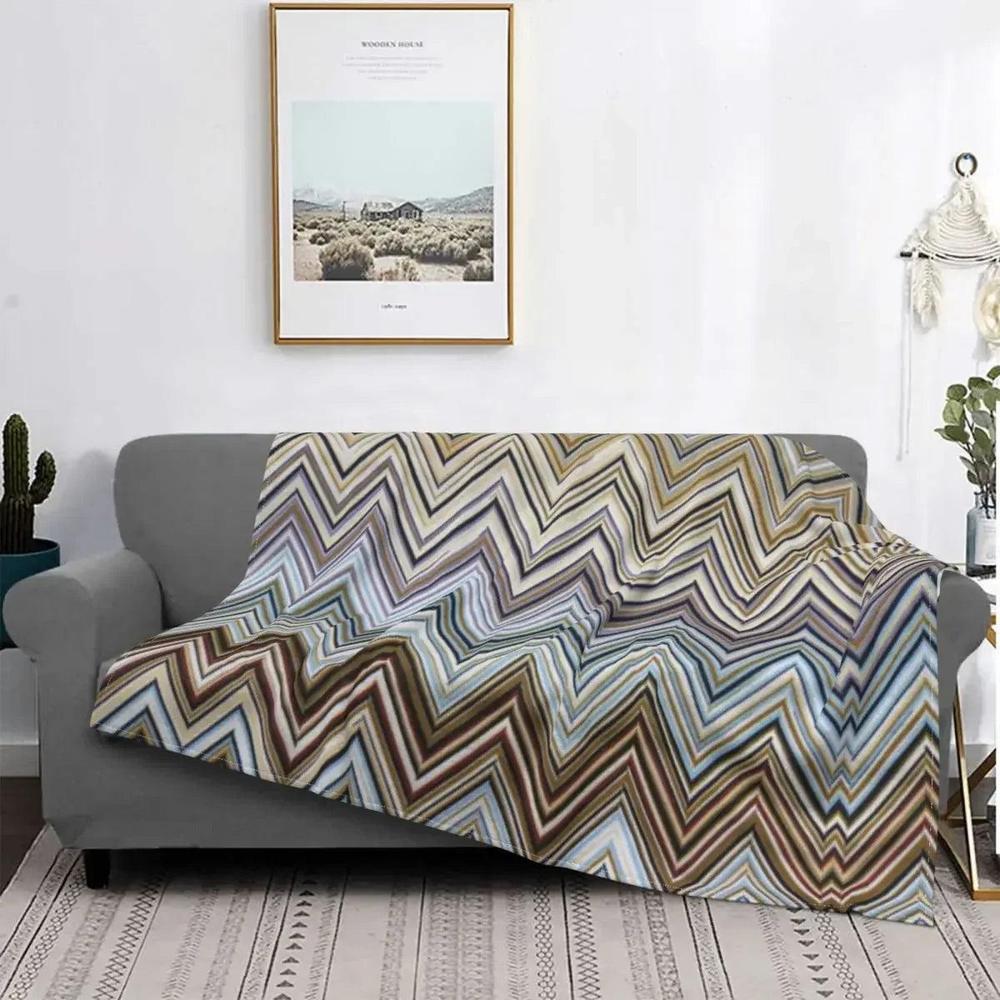 CozyBoho - Modern Geometric Flannel Throw Blanket for Autumn Comfort