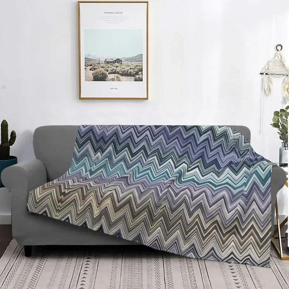 CozyBoho - Modern Geometric Flannel Throw Blanket for Autumn Comfort