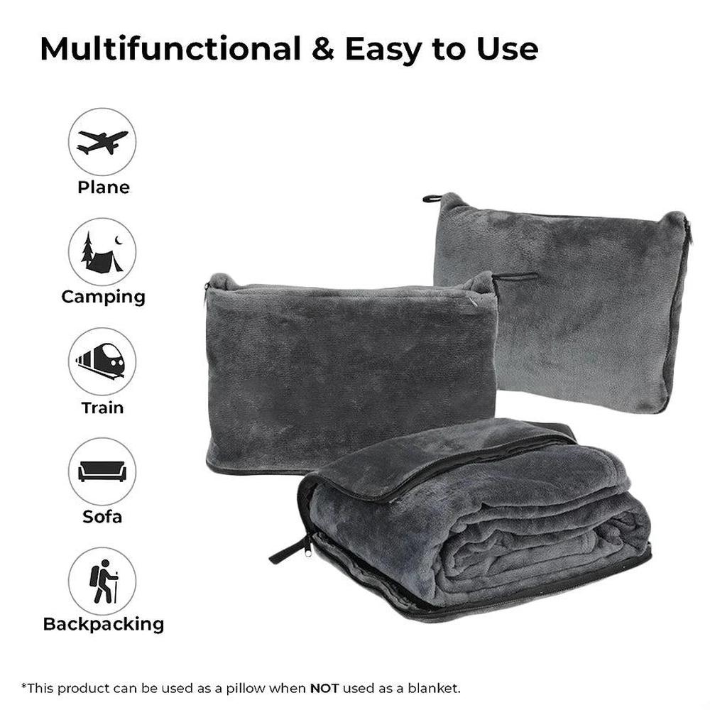 CozyNest - 2-in-1 Travel Blanket & Neck Pillow for Ultimate Comfort