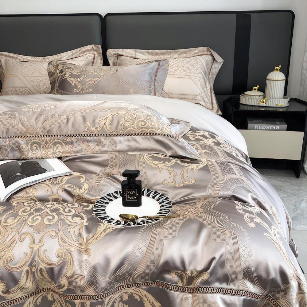 Damask Chic - 100% Egyptian Cotton Bedding Set with 1000 Thread Count