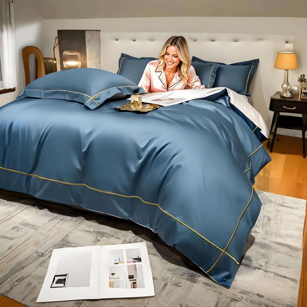 Luxury Egyptian Cotton Bedding Set with Duvet Cover & Pillowcases