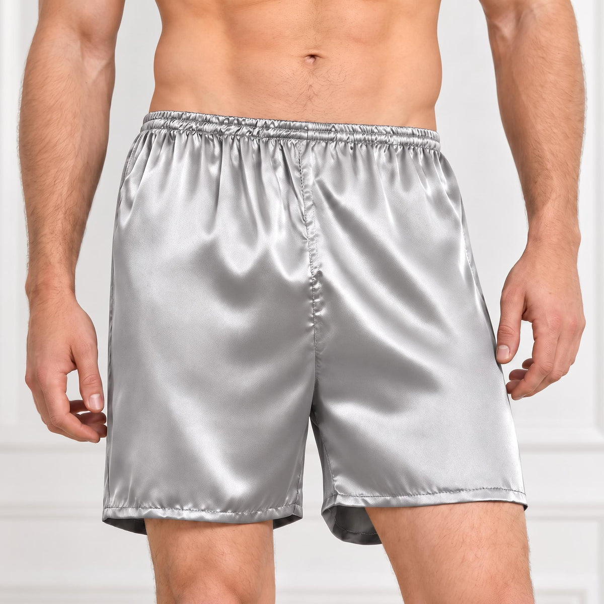 Men's Mulberry Silk Lounge Shorts for Comfortable Relaxation