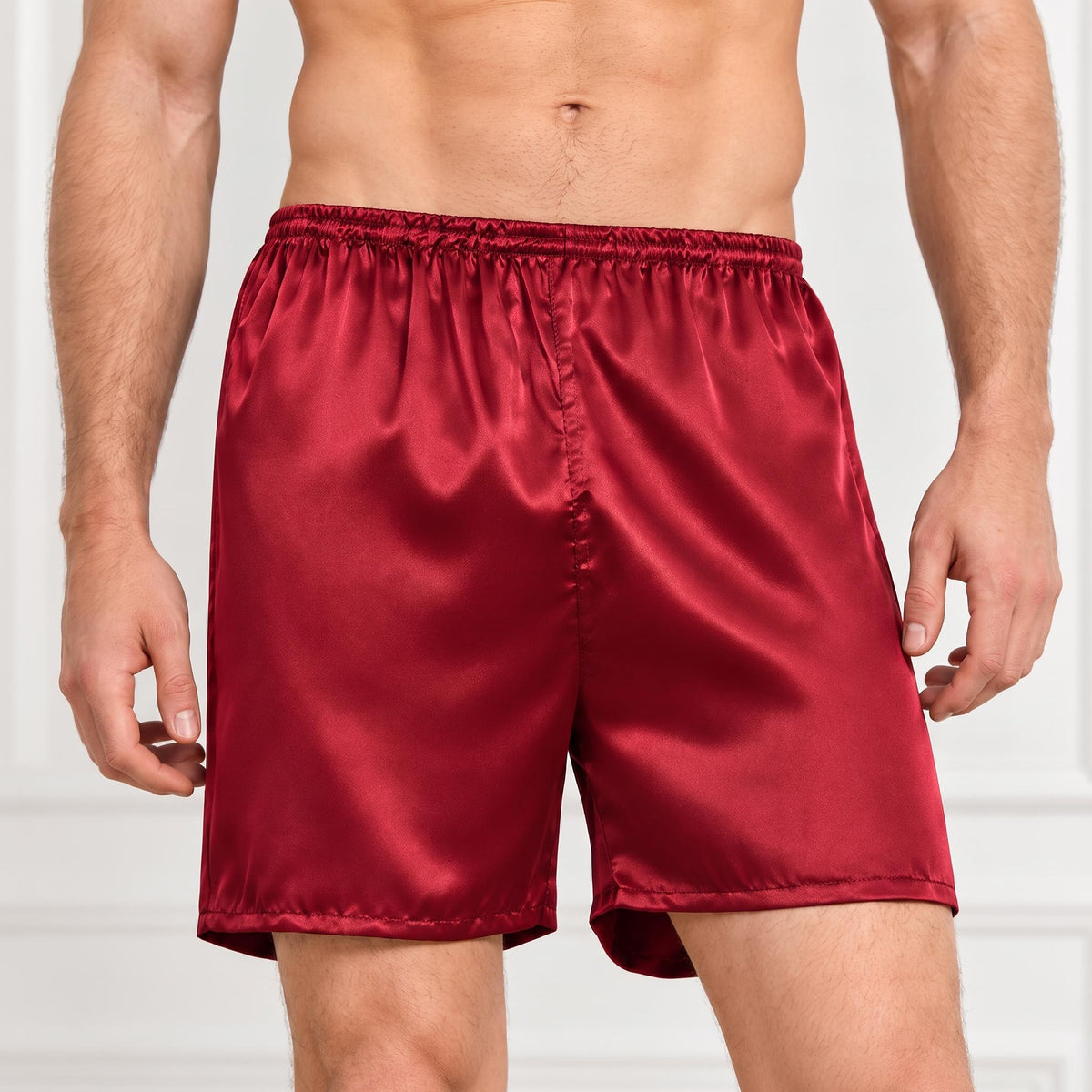 Men's Mulberry Silk Lounge Shorts for Comfortable Relaxation
