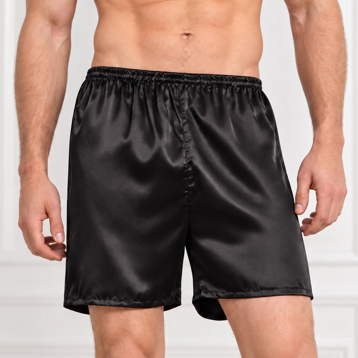 Men's Mulberry Silk Lounge Shorts for Comfortable Relaxation