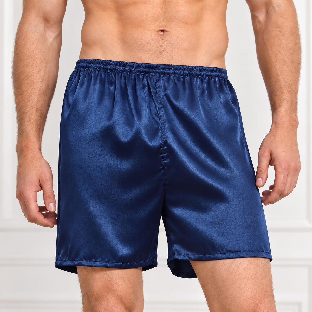 Men's Mulberry Silk Lounge Shorts for Comfortable Relaxation