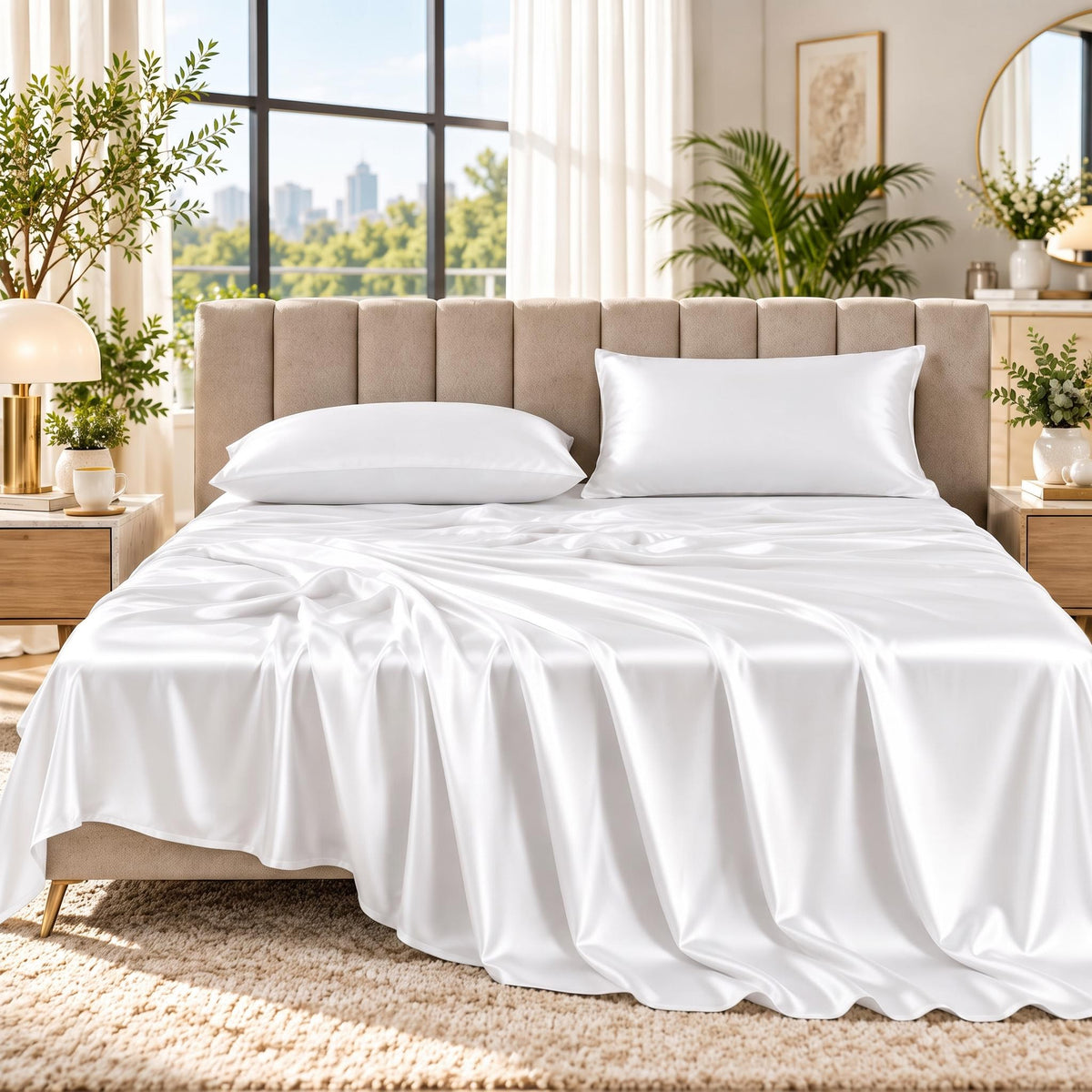 Elegant 25 Momme Mulberry Silk Bedding Set with Pillowcases