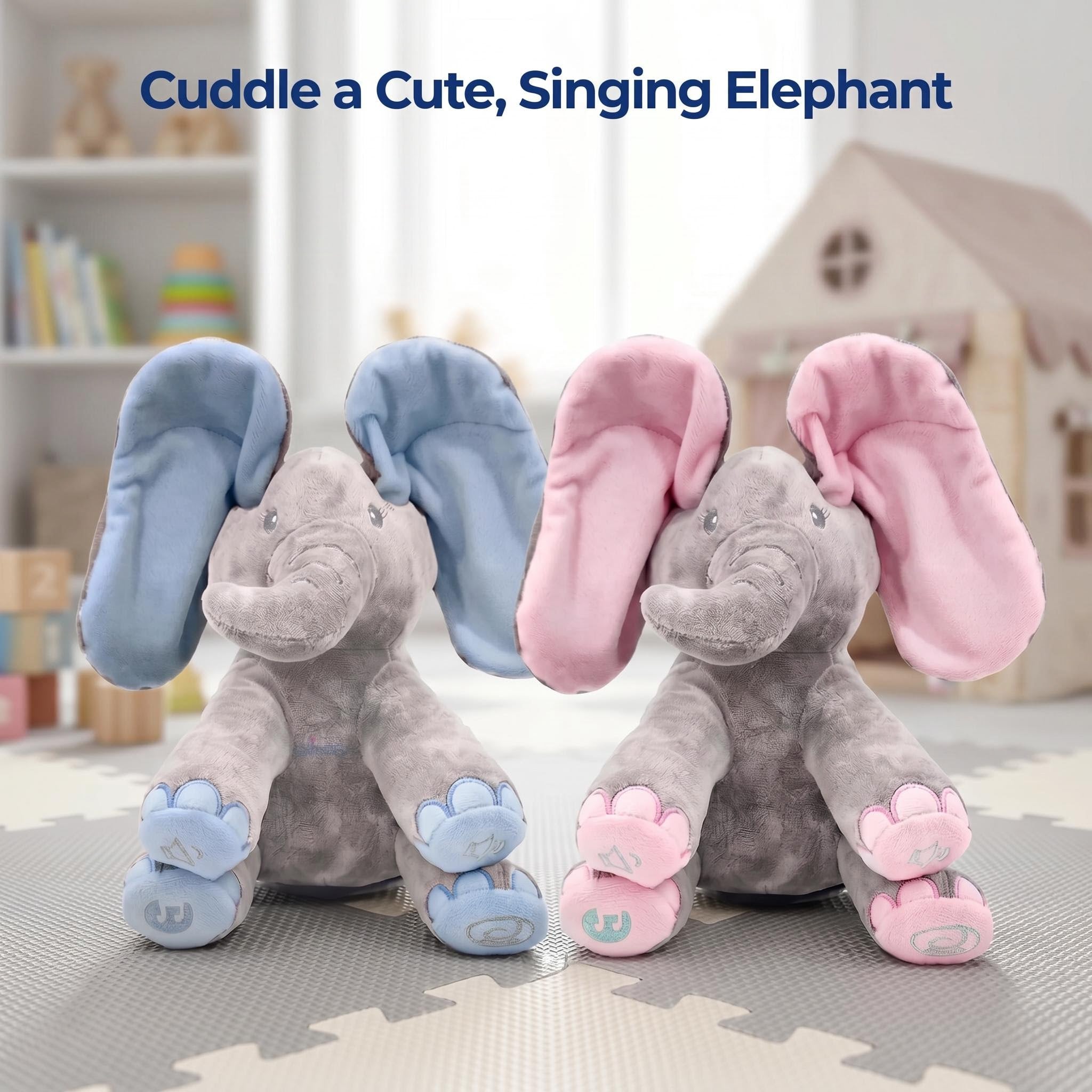 Animated Elephant Plush Toy for Interactive Play