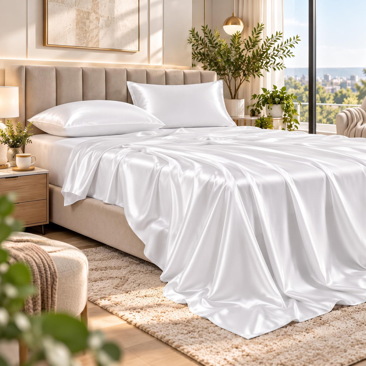 Elegant 25 Momme Mulberry Silk Bedding Set with Pillowcases