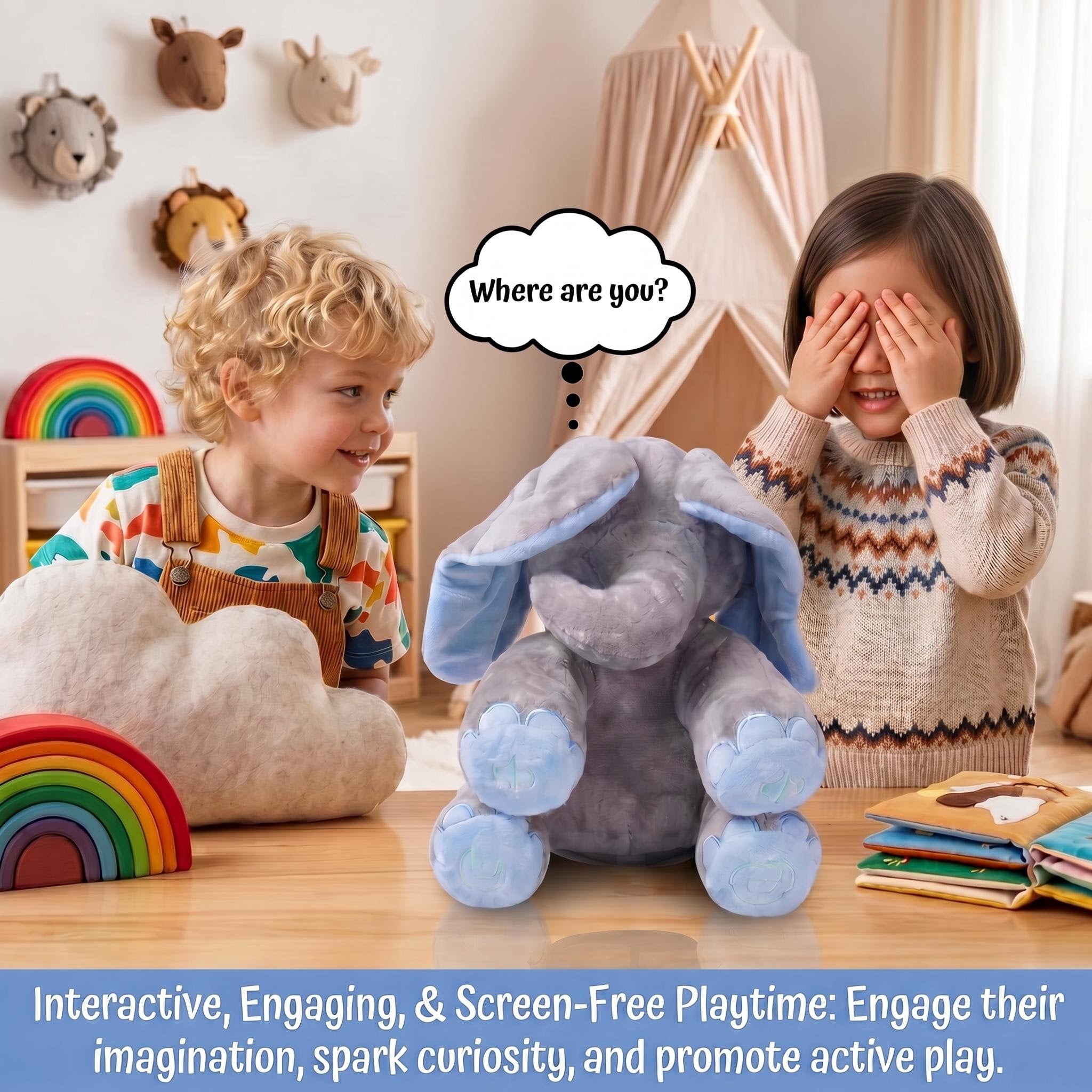 Animated Elephant Plush Toy for Interactive Play