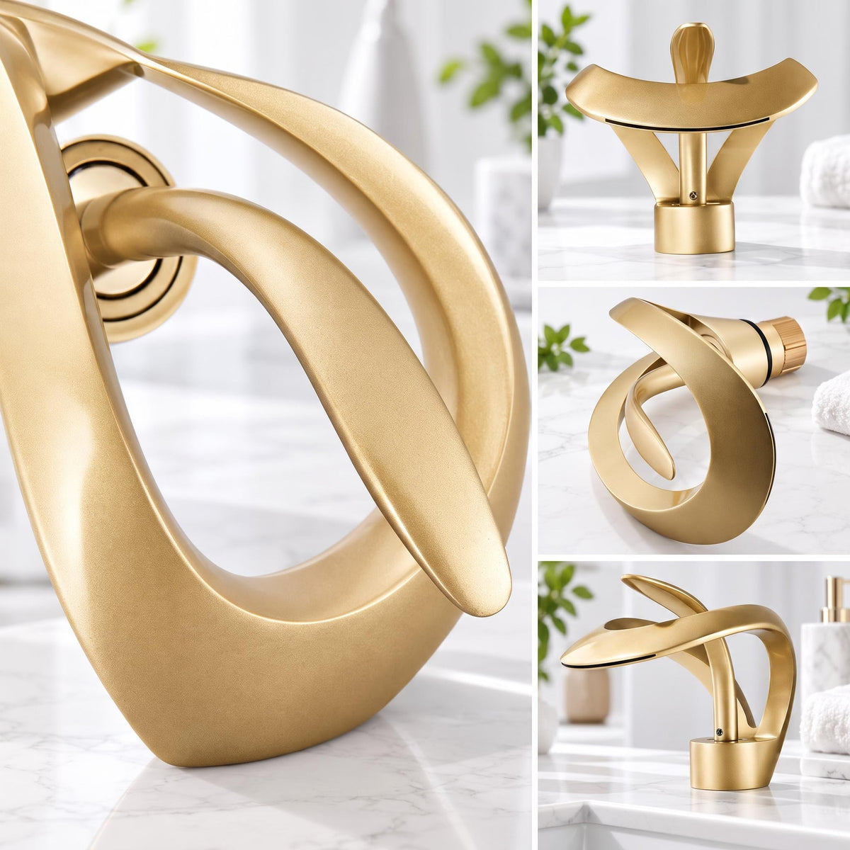 Waterfall Basin Mixer Tap – Solid Brass Modern Bathroom Sink Faucet