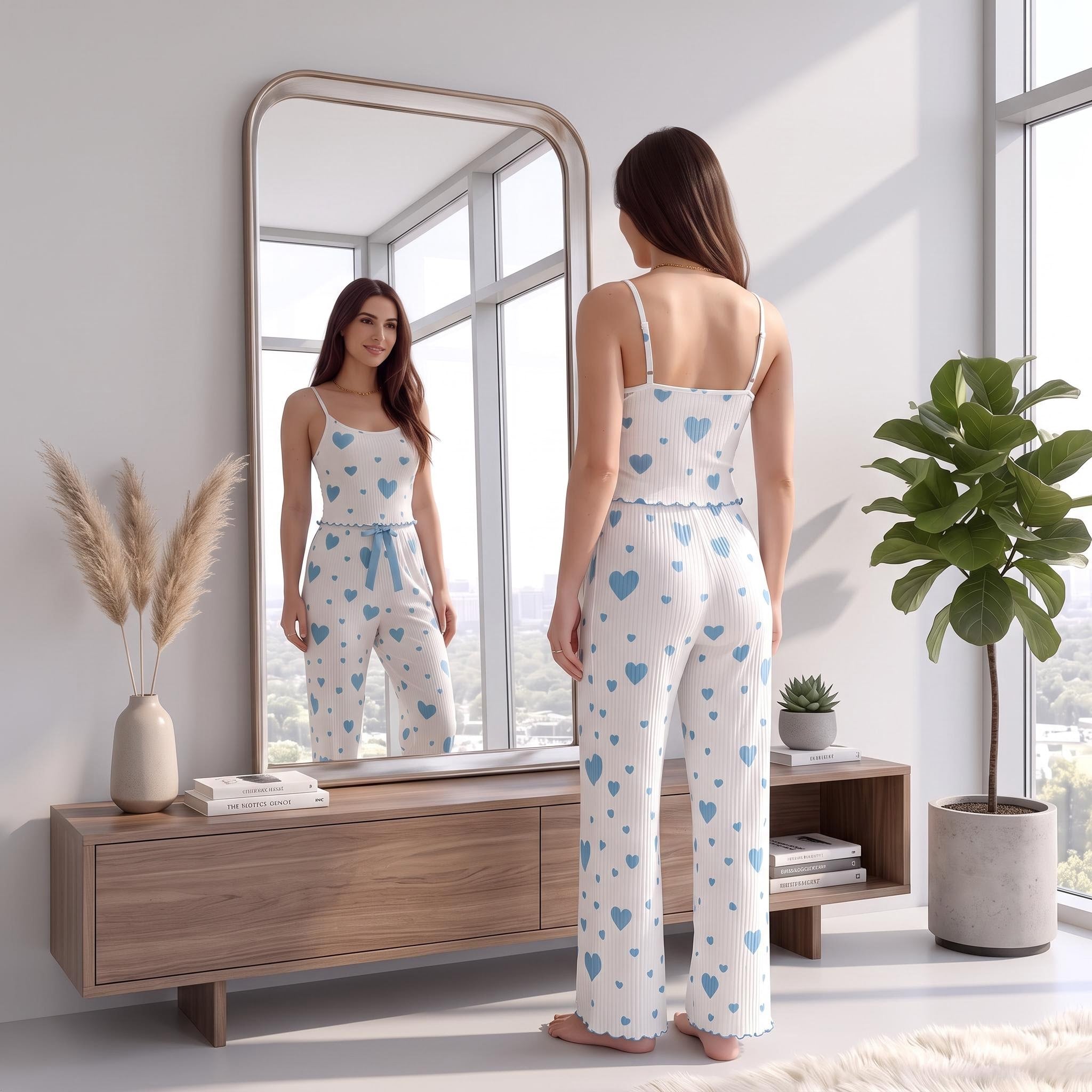 Love Print Pajama Set