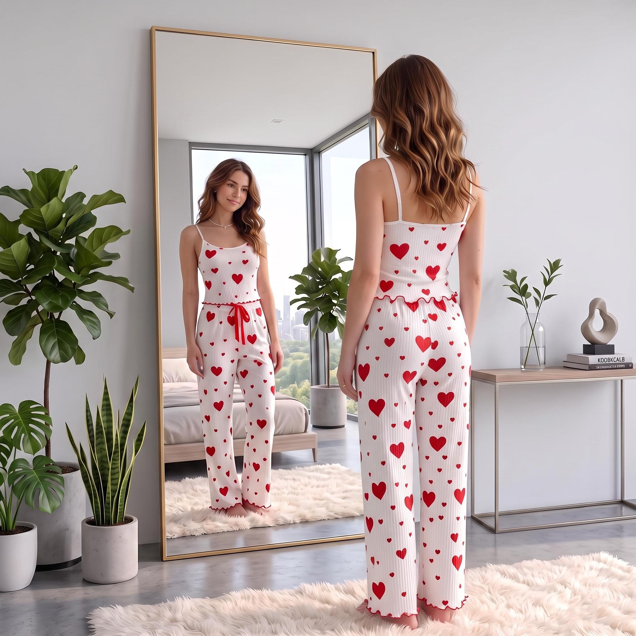 Love Print Pajama Set