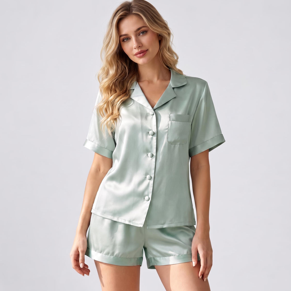 Mulberry Silk Short Sleeve Women's Pajama Set