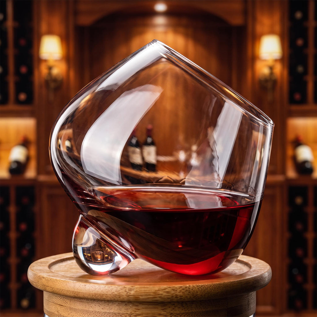Rotating Whiskey Glass Set with Elegant Design for Home Bar
