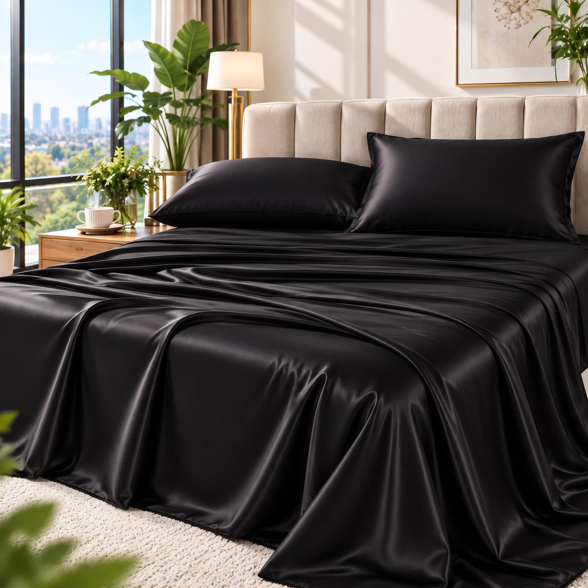 Elegant 25 Momme Mulberry Silk Bedding Set with Pillowcases
