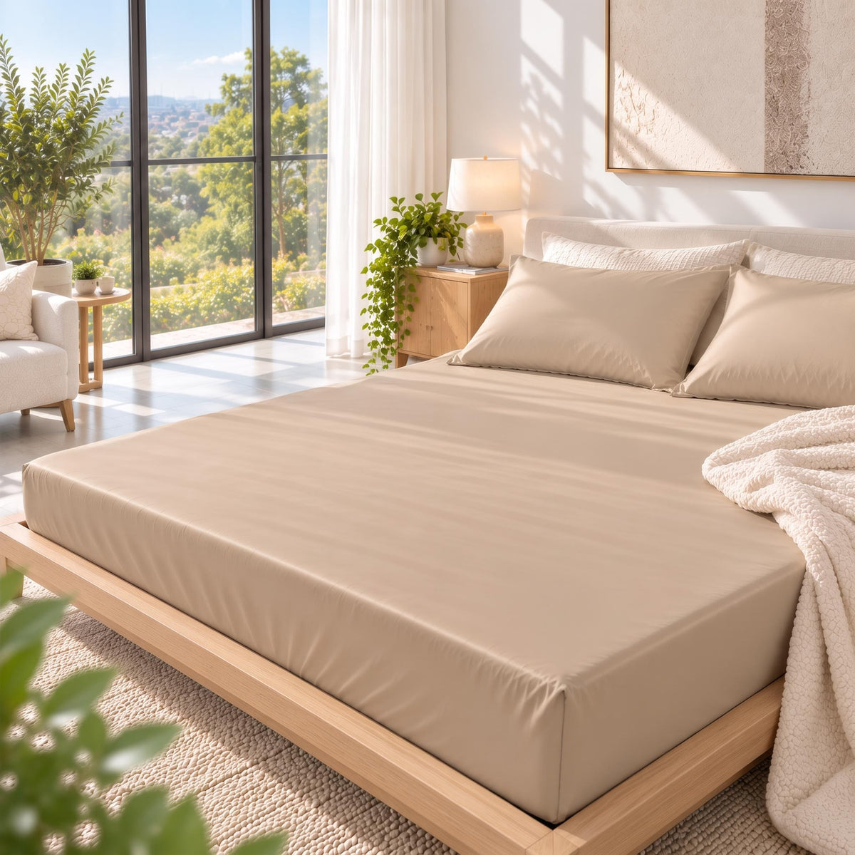 100% Pure Mulberry Silk Fitted Sheet - Grade A Deep With Pocket
