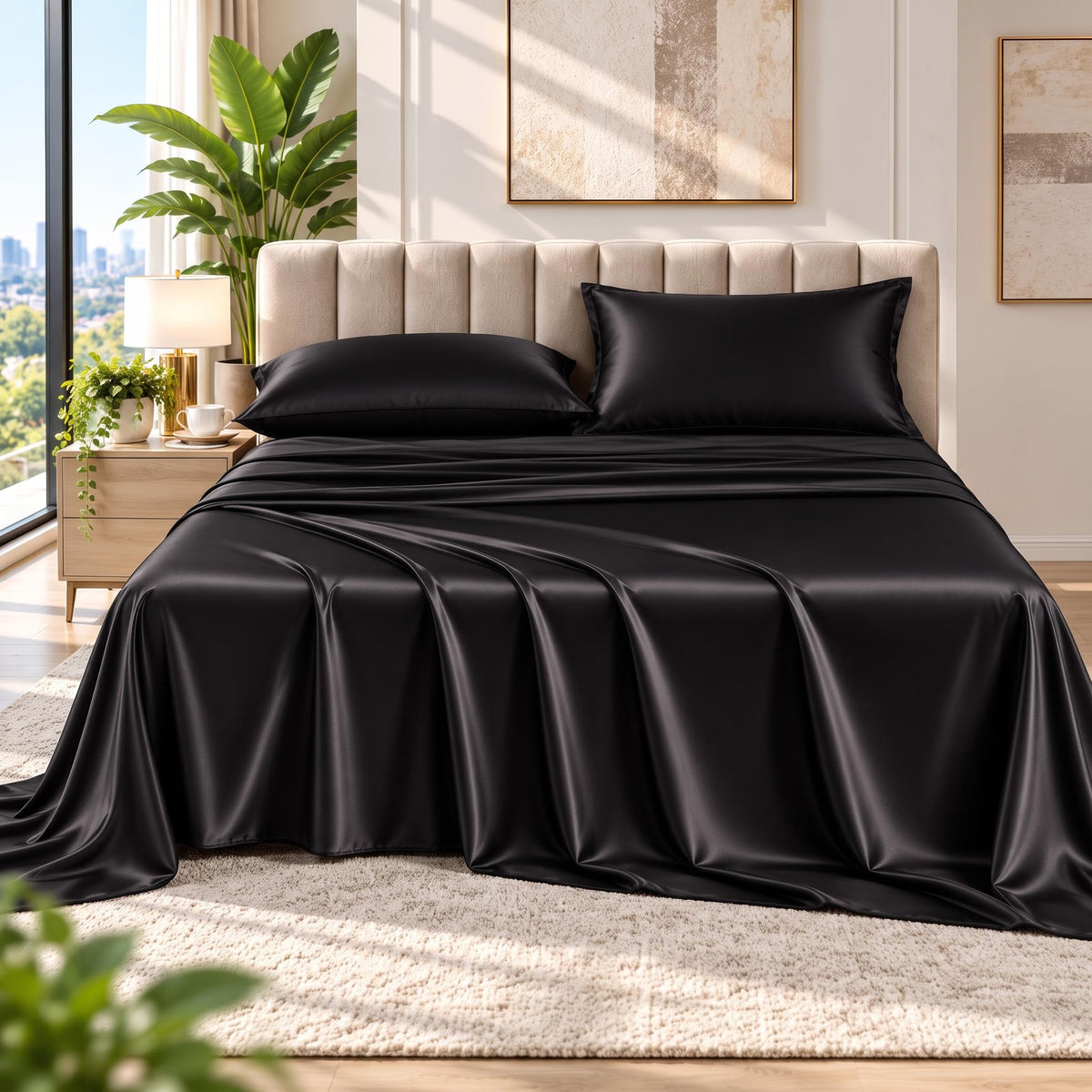 Elegant 25 Momme Mulberry Silk Bedding Set with Pillowcases