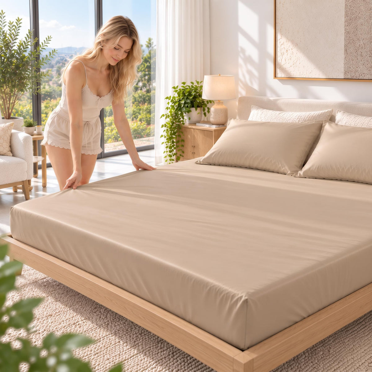 100% Pure Mulberry Silk Fitted Sheet - Grade A Deep With Pocket