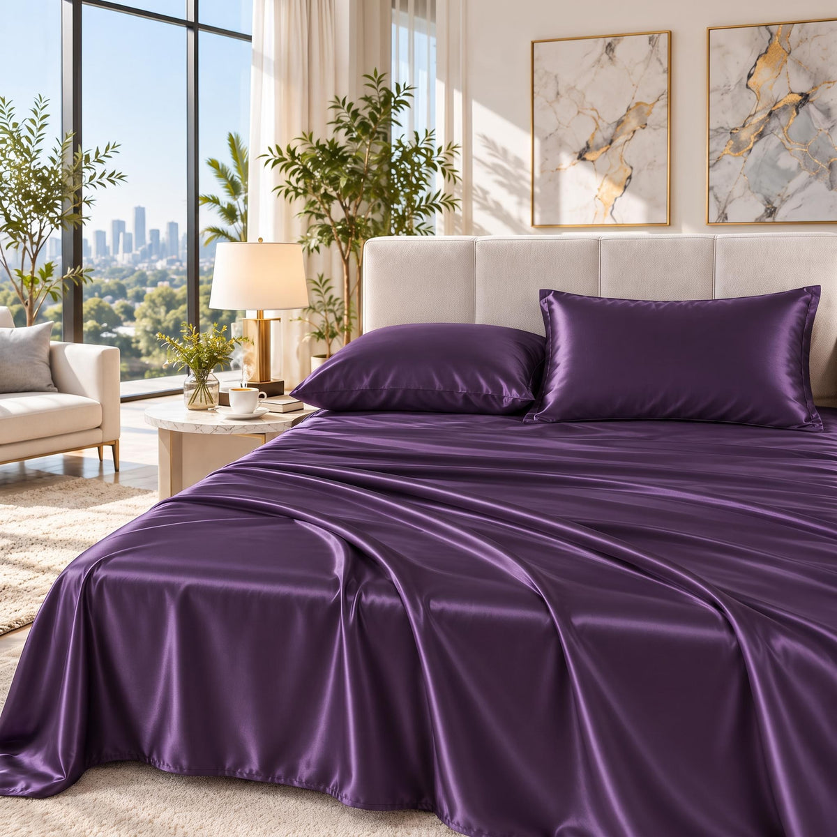 Elegant 25 Momme Mulberry Silk Bedding Set with Pillowcases