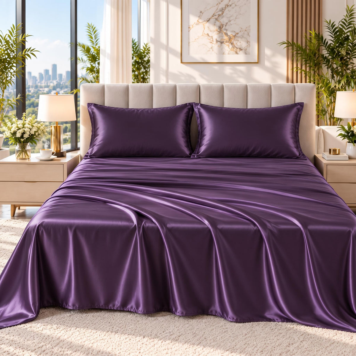 Elegant 25 Momme Mulberry Silk Bedding Set with Pillowcases