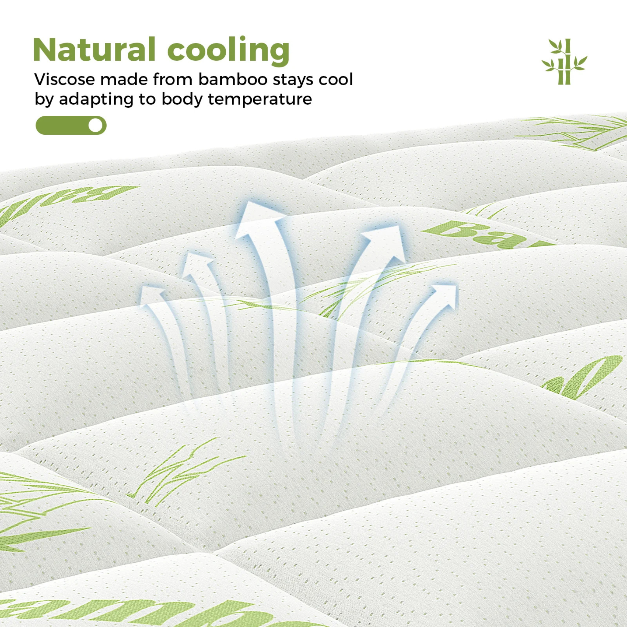 Bamboo Viscose Mattress Topper - Soft and Breathable Bedding