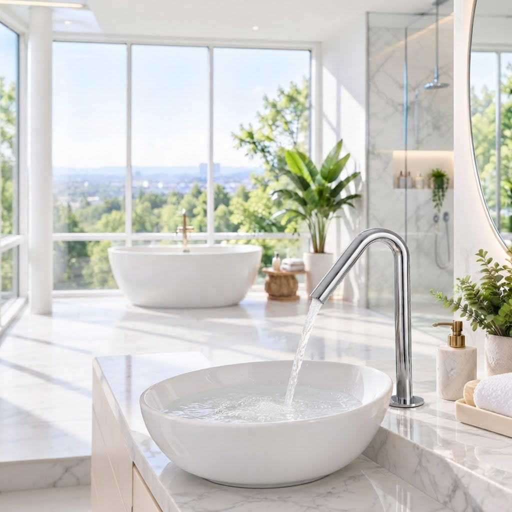 Smart Touch Gold Bathroom Faucet with Automatic Sensor