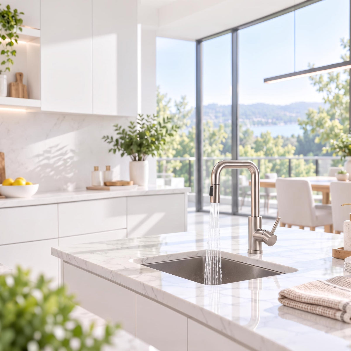 Touch Activated Kitchen Sink Faucet with Pull-Out Sprayer