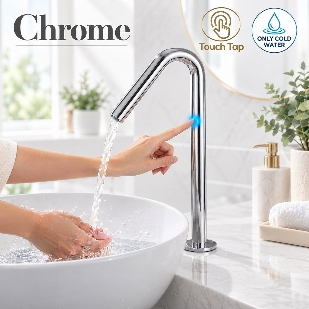Smart Touch Gold Bathroom Faucet with Automatic Sensor