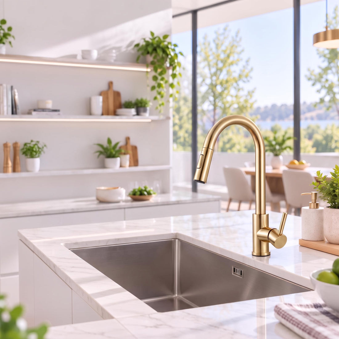 Touch-Control Kitchen Faucet with 360-Degree Rotation