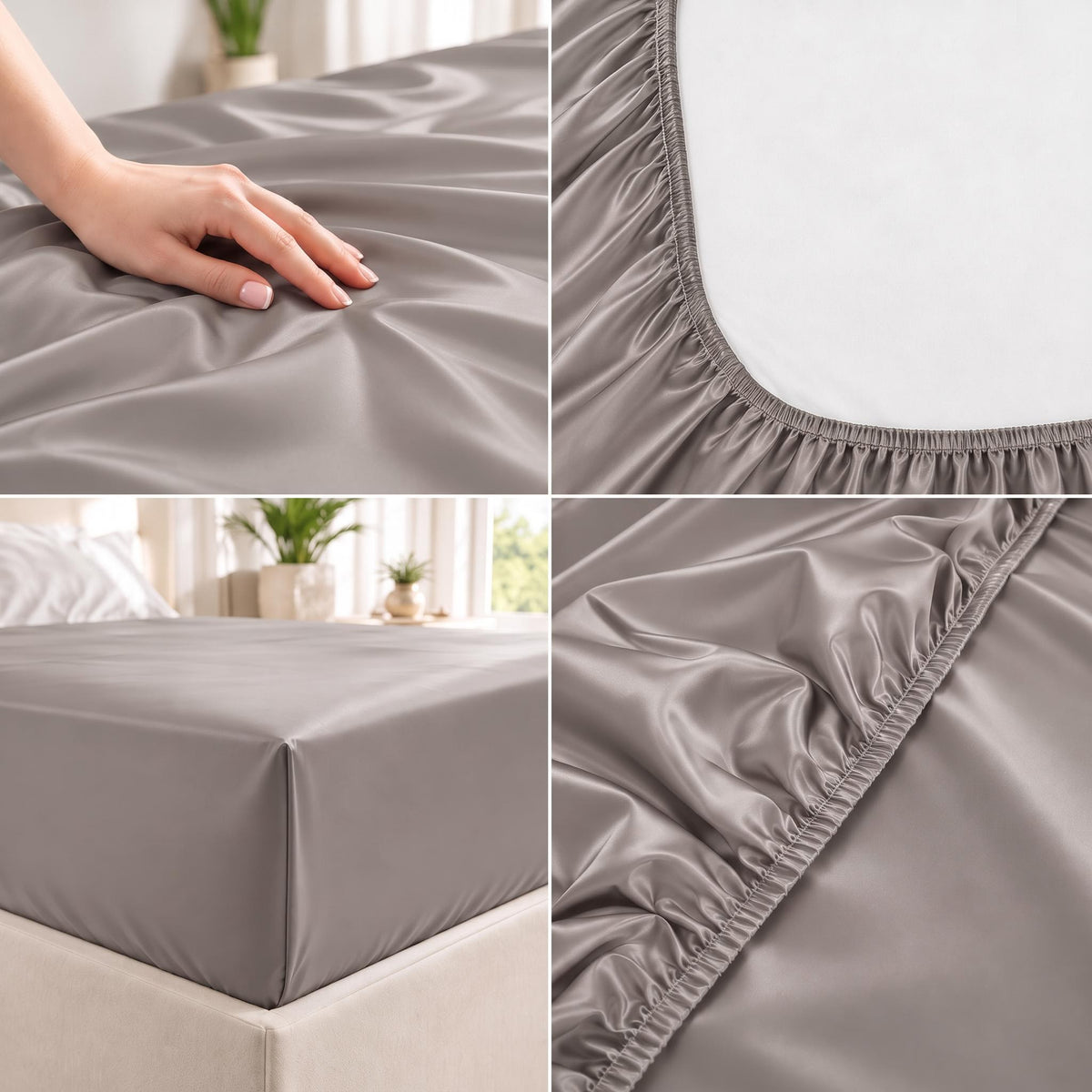 100% Pure Mulberry Silk Fitted Sheet - Grade A Deep With Pocket