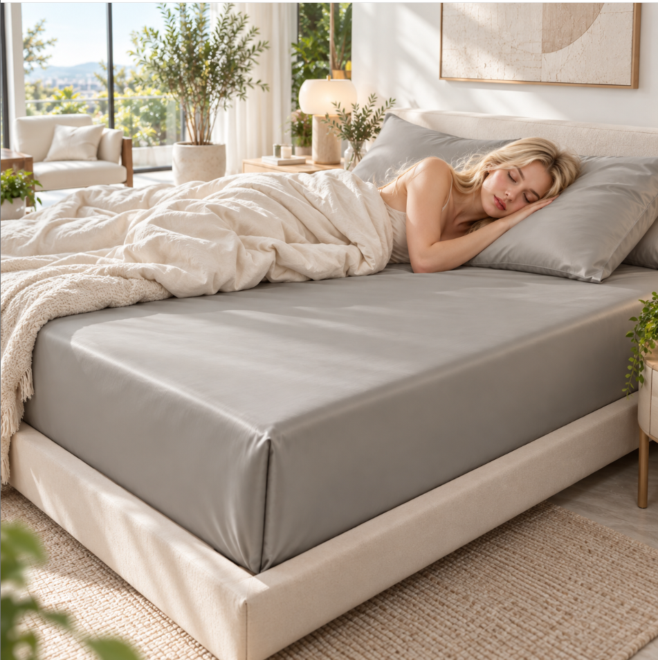100% Pure Mulberry Silk Fitted Sheet - Grade A Deep With Pocket