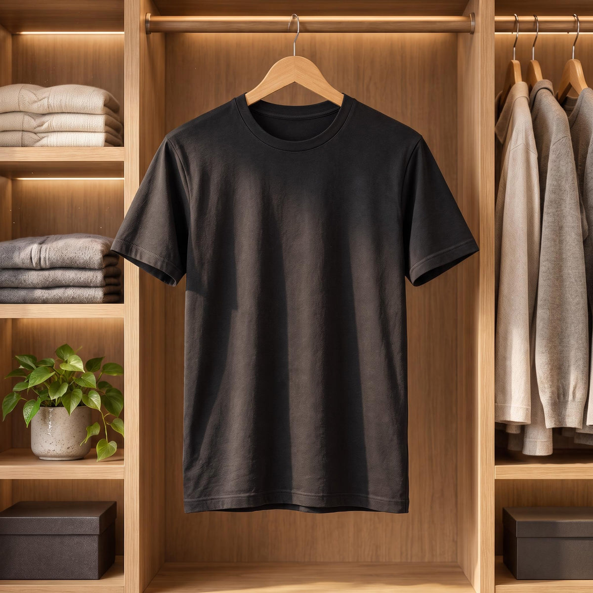 Men's Mulberry Silk Crew Neck T-Shirt for Versatile Style