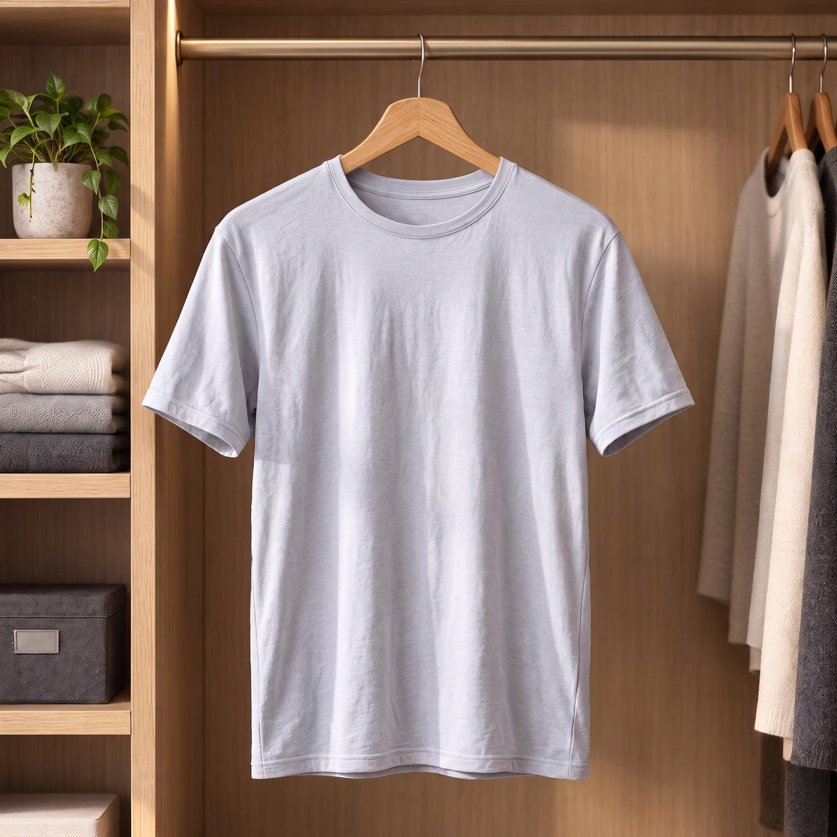 Men's Mulberry Silk Crew Neck T-Shirt for Versatile Style