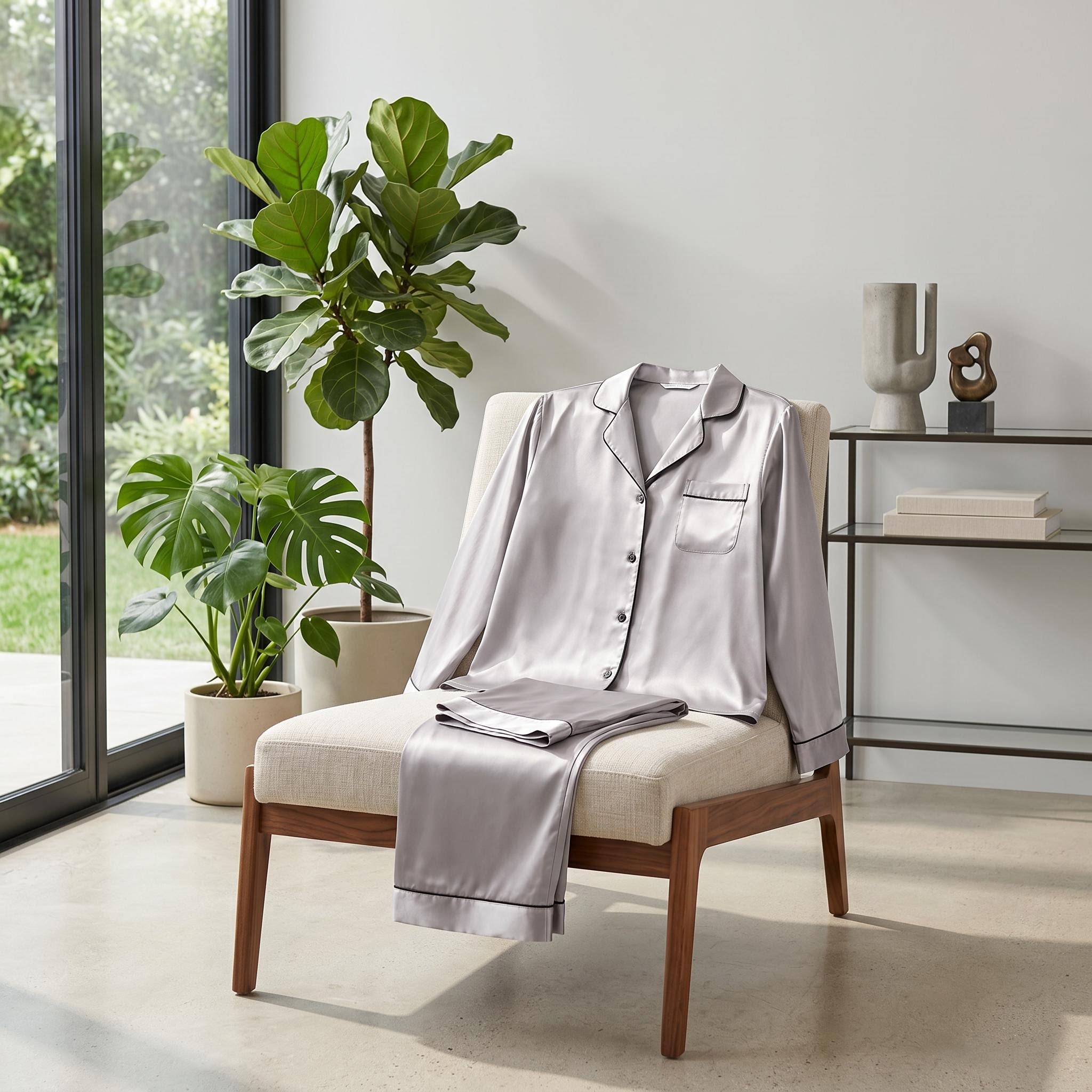 Silk Satin Couple Pajama Set For Him Or Her