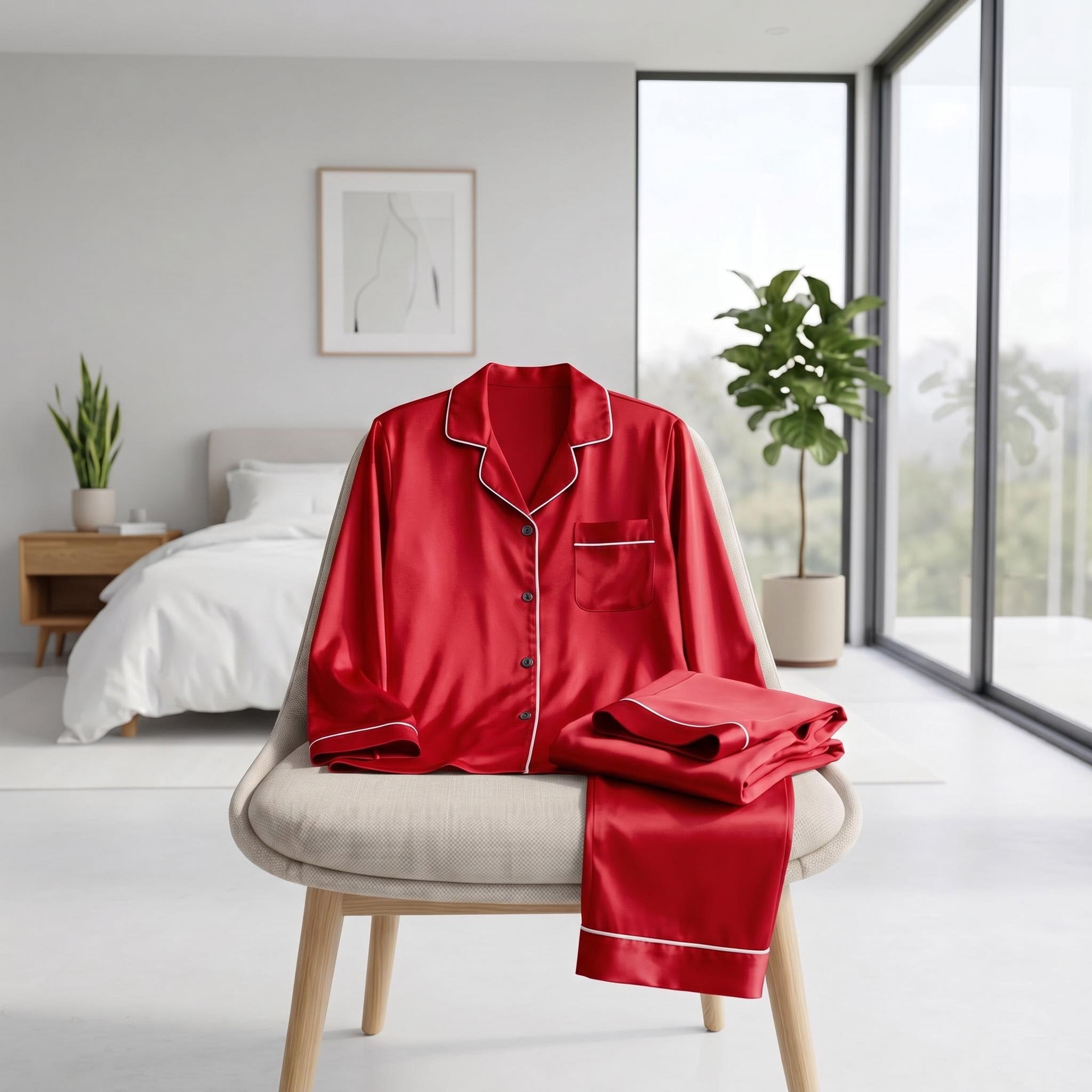 Silk Satin Couple Pajama Set For Him Or Her