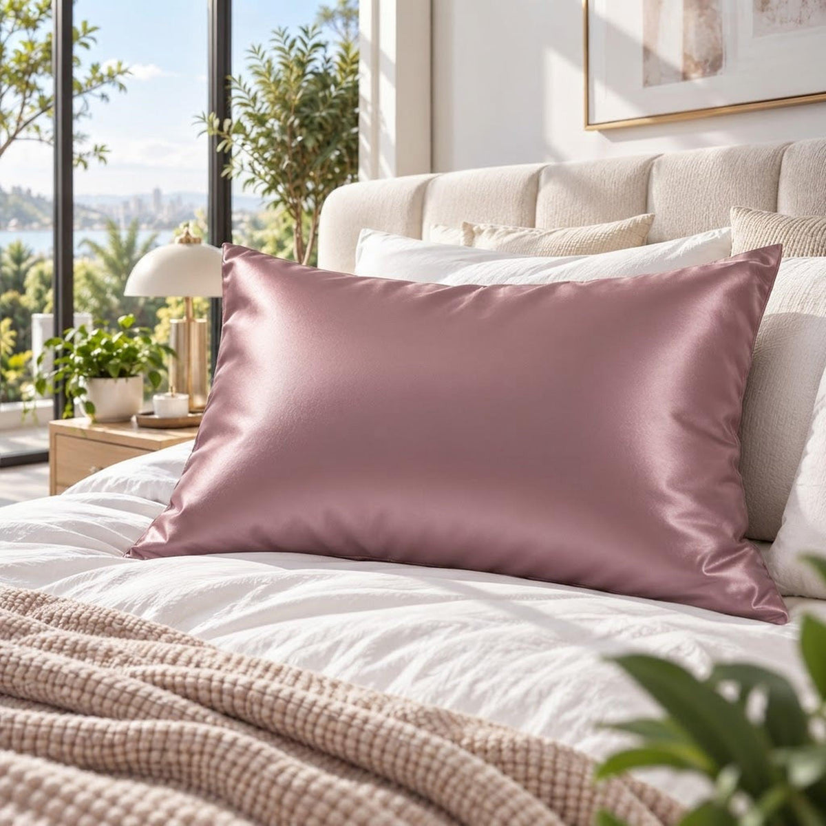 22 Momme Mulberry Silk Pillowcase with Hidden Zipper for Hair Care-Pillowcases-Glompi-Glompi