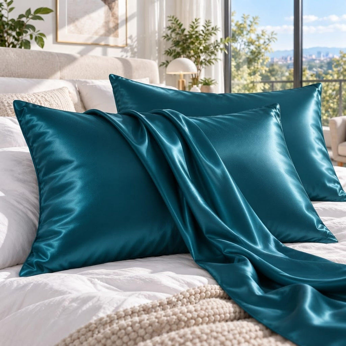 22 Momme Mulberry Silk Pillowcase with Hidden Zipper for Hair Care-Pillowcases-Glompi-Glompi