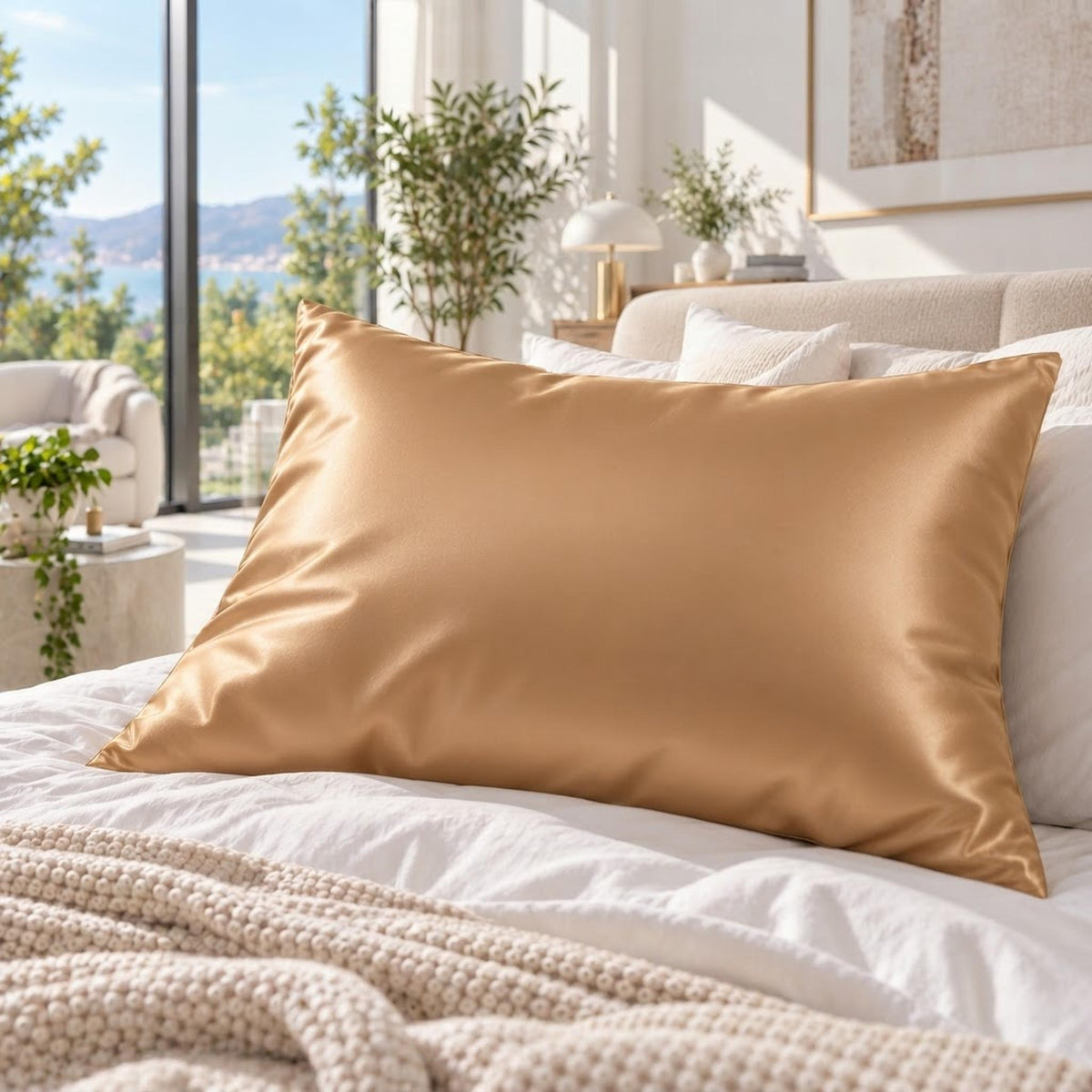 22 Momme Mulberry Silk Pillowcase with Hidden Zipper for Hair Care-Pillowcases-Glompi-Glompi