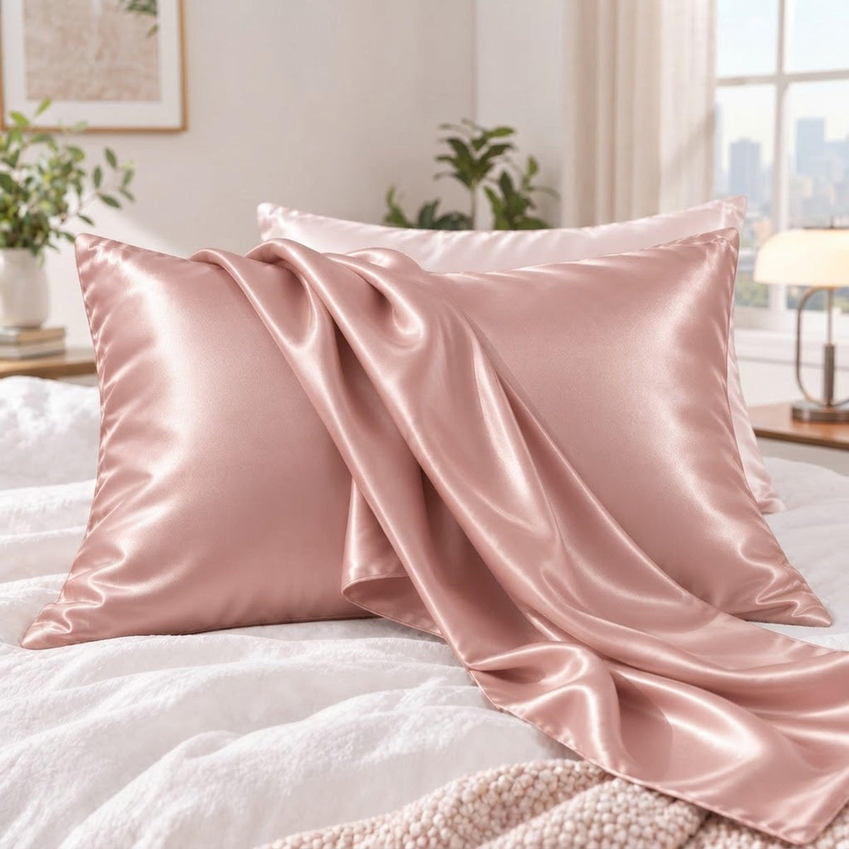 22 Momme Mulberry Silk Pillowcase with Hidden Zipper for Hair Care-Pillowcases-Glompi-Glompi