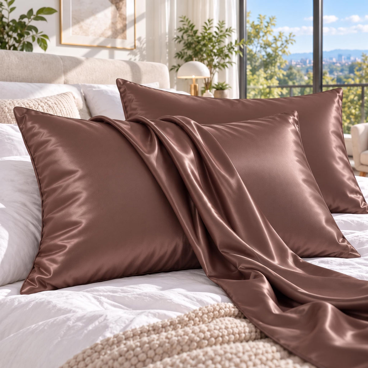 19 Momme Mulberry Silk Pillowcase for Hair Care with Envelope Closure