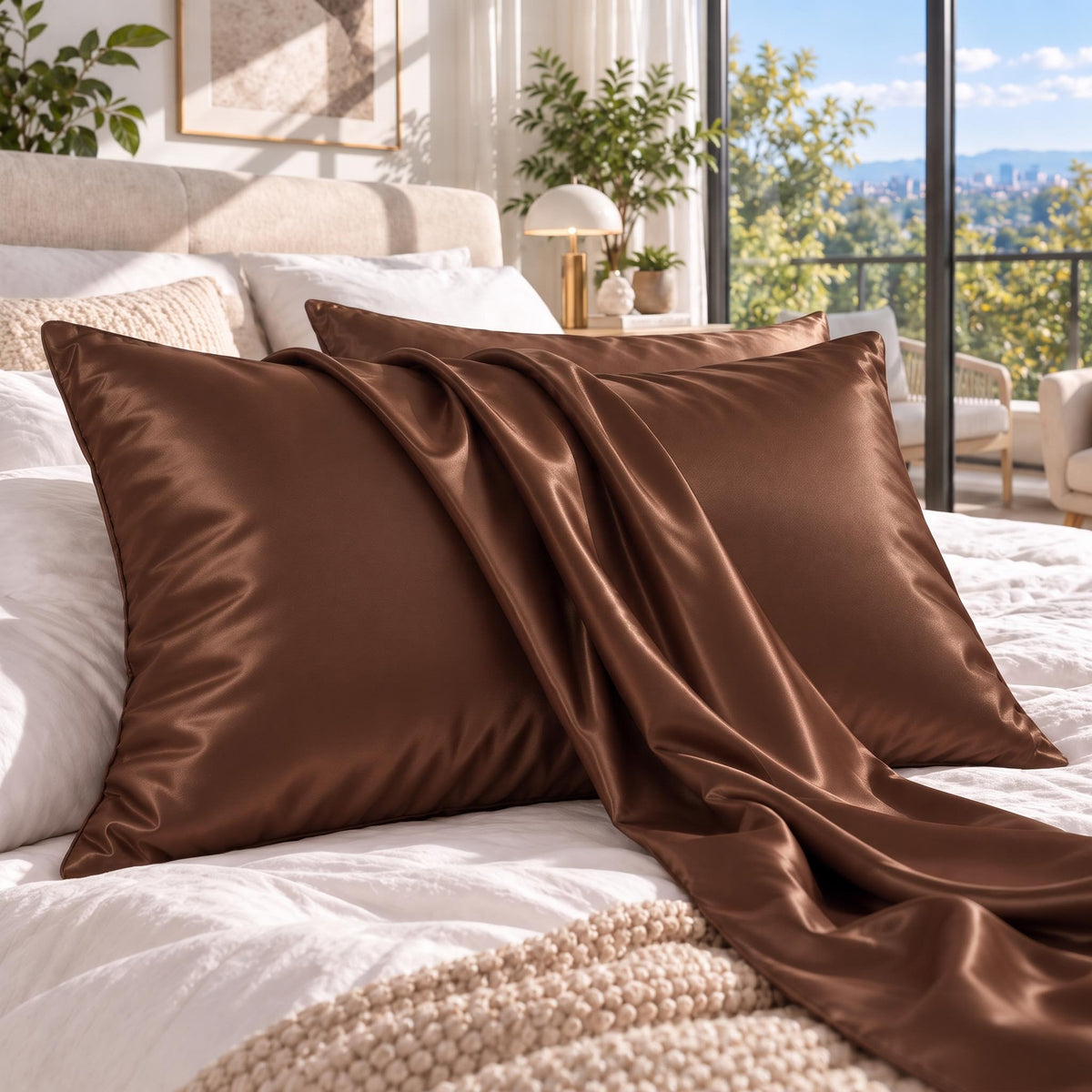 19 Momme Mulberry Silk Pillowcase for Hair Care with Envelope Closure