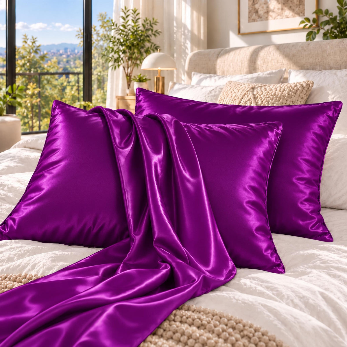19 Momme Mulberry Silk Pillowcase for Hair Care with Envelope Closure