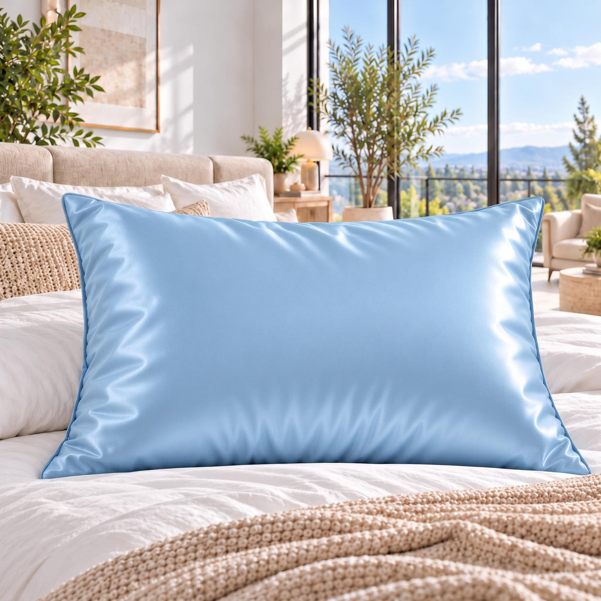 19 Momme Mulberry Silk Pillowcase for Hair Care with Envelope Closure