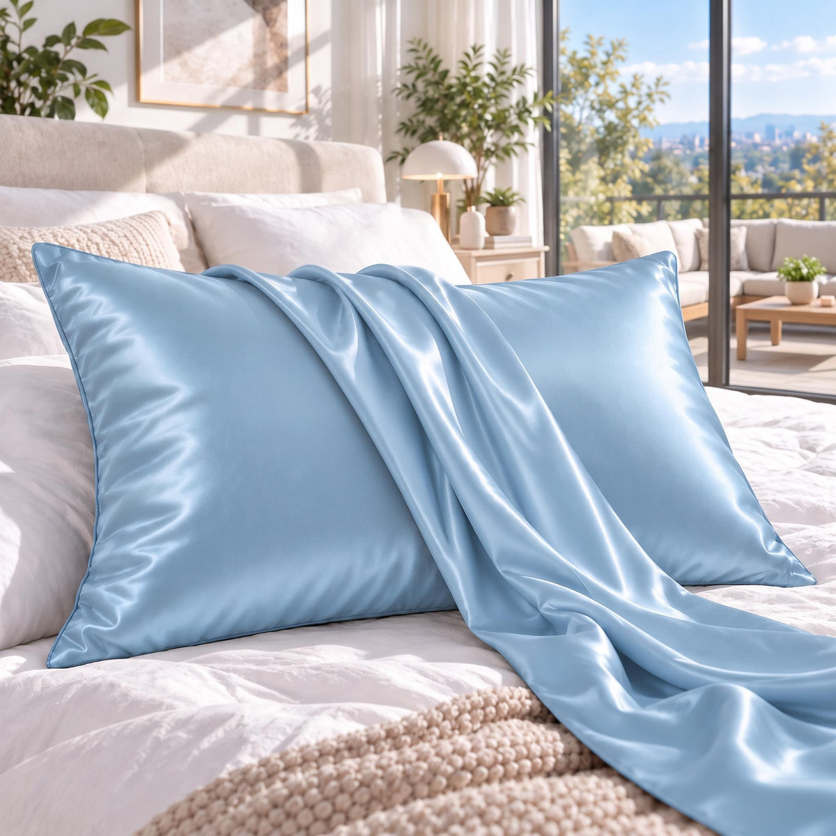 19 Momme Mulberry Silk Pillowcase for Hair Care with Envelope Closure