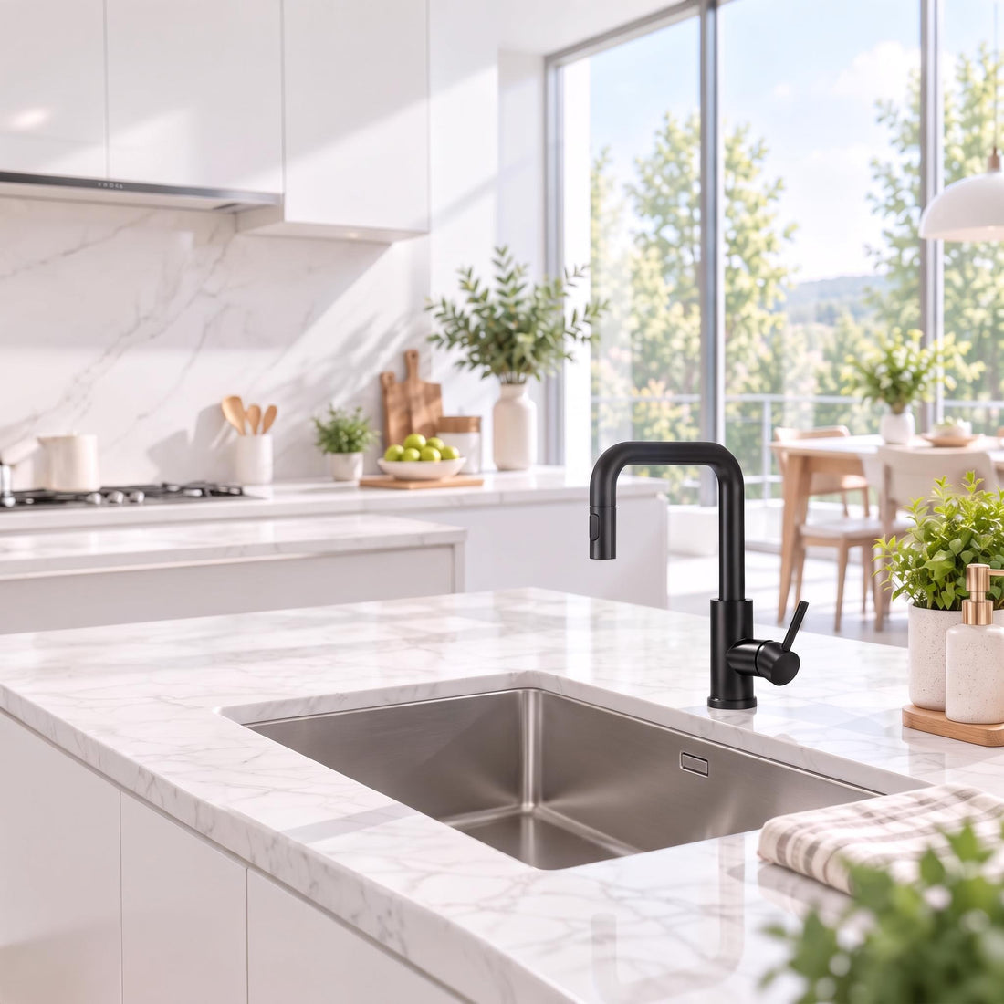 Touch Activated Kitchen Sink Faucet with Pull-Out Sprayer