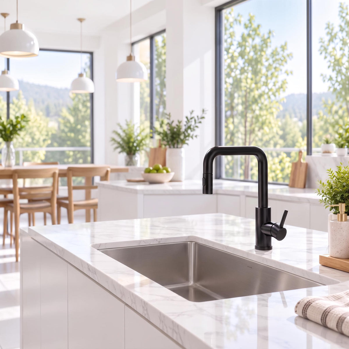 Touch Activated Kitchen Sink Faucet with Pull-Out Sprayer