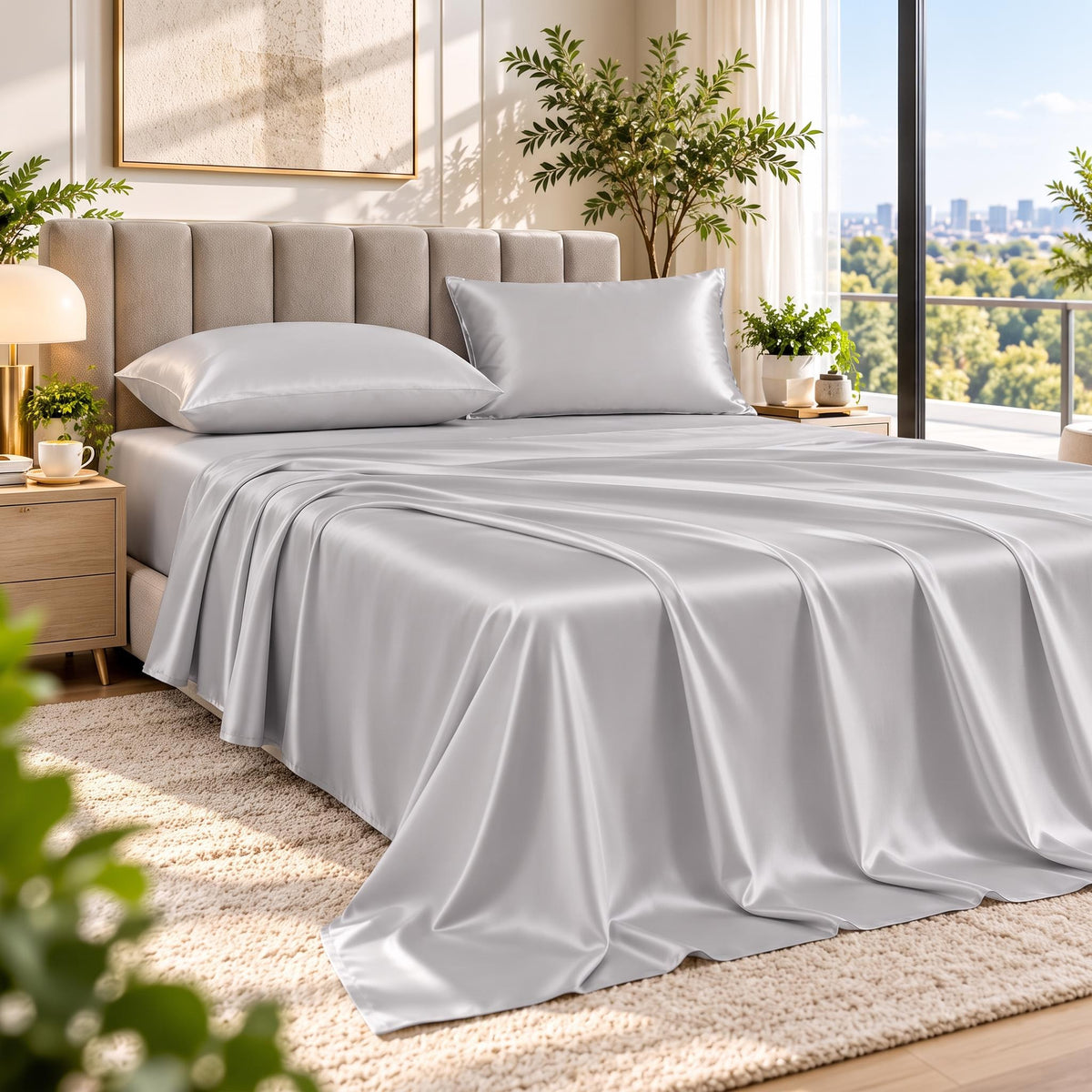 Elegant 25 Momme Mulberry Silk Bedding Set with Pillowcases
